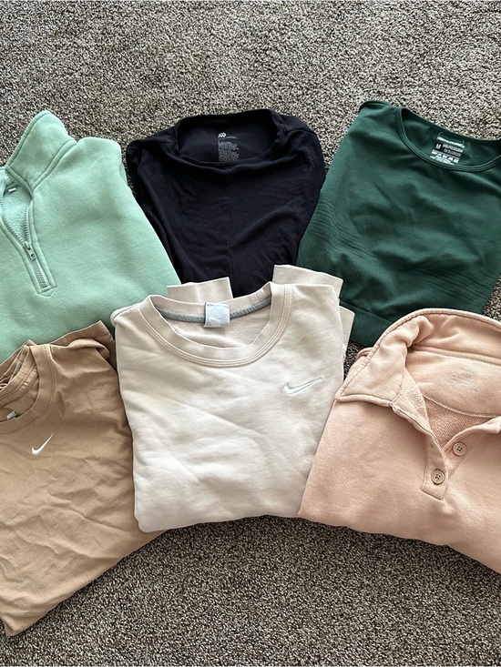 Nike Tops - Athletic Bundle - Black, Forest Green, Mint, Cream, Tan, Blush